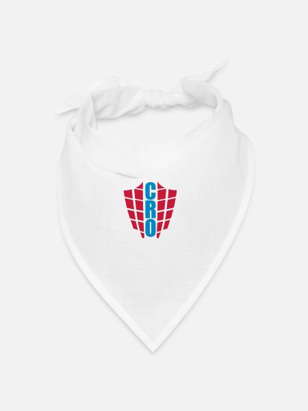 Croatia - Hrvatska - Kroatien - Bandana Dreieckstuch - Weiß
