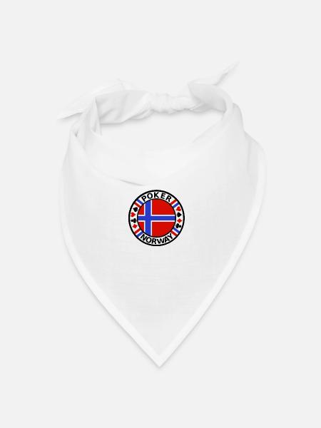 Poker Norway - Bandana Dreieckstuch - Weiß