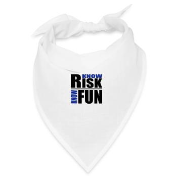 know risk - know fun - Bandana Dreieckstuch - Weiß - Vorne