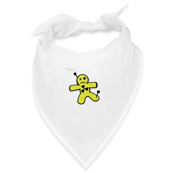 Voodoo-Puppe gegen Atomkraft - Bandana Dreieckstuch - Weiß - Vorne