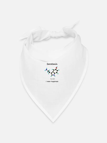 Serotonin - Bandana Dreieckstuch - Weiß
