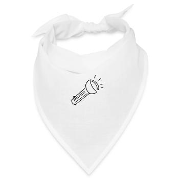 Taschenlampe,hell,Ausrüstung,geführt,Beleuchtung - Bandana Dreieckstuch - Weiß - Vorne