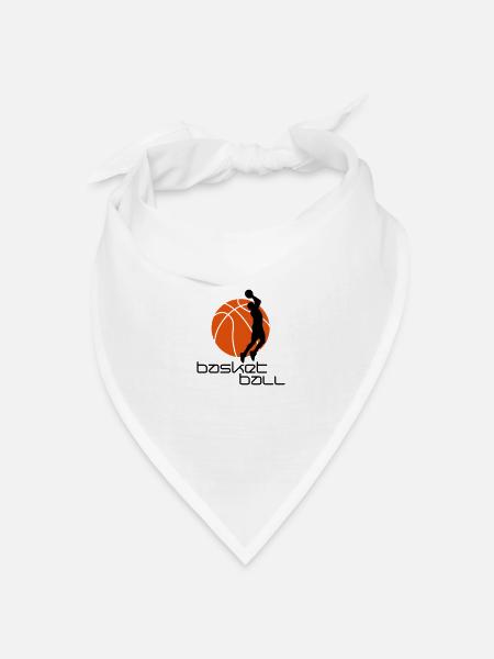 basketball_f_2c - Bandana Dreieckstuch - Weiß
