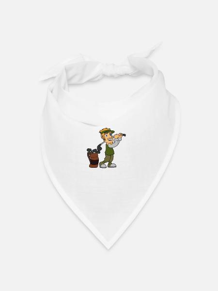 Golf Golfer - Bandana Dreieckstuch - Weiß