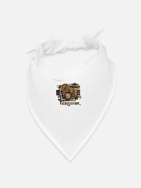 Steampunk-Art - Bandana Dreieckstuch - Weiß