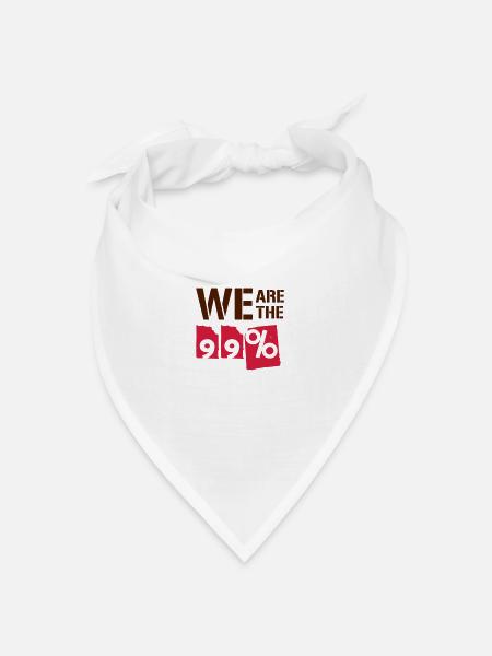 We are the 99 percent - Bandana Dreieckstuch - Weiß