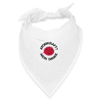 Atomkraft? Nein Danke! Logo lachende Sonne - Bandana Dreieckstuch - Weiß - Vorne