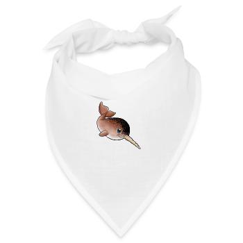 Kleiner Narwal - Bandana Dreieckstuch - Weiß - Vorne