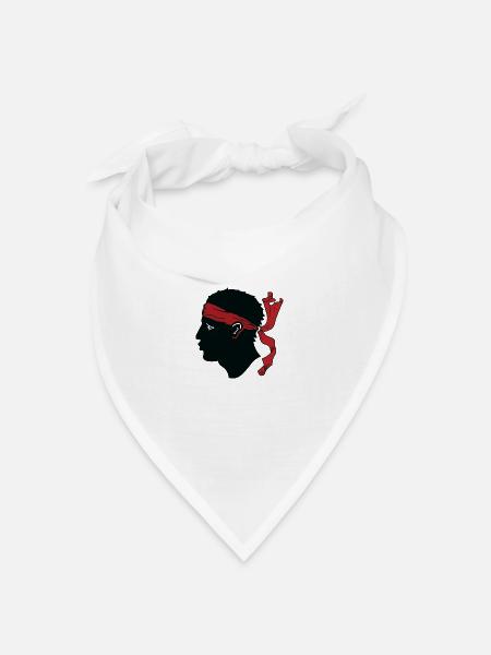 Korsika! - Bandana Dreieckstuch - Weiß
