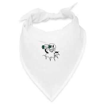 Erdnuss mit Geldscheinen / peanut 'n money (3c) - Bandana Dreieckstuch - Weiß - Vorne