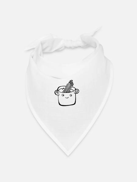 Spaghettikochtopf, Kochtopf, Spaghetti kochen, - Bandana Dreieckstuch - Weiß