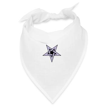Pentagram__V005 - Bandana Dreieckstuch - Weiß - Vorne