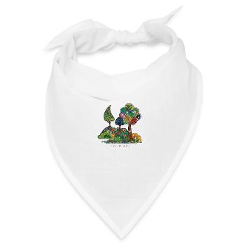 Der Garten von Elise - Bandana Dreieckstuch - Weiß - Vorne