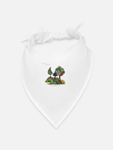 Der Garten von Elise - Bandana Dreieckstuch - Weiß