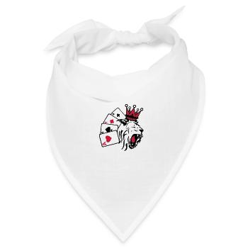 König König Poker Lion1 - Bandana Dreieckstuch - Weiß - Vorne