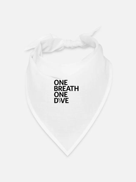 One Breath One Dive V - Bandana Dreieckstuch - Weiß