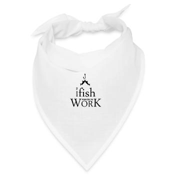 born to fish (e, 1c) - Bandana Dreieckstuch - Weiß - Vorne