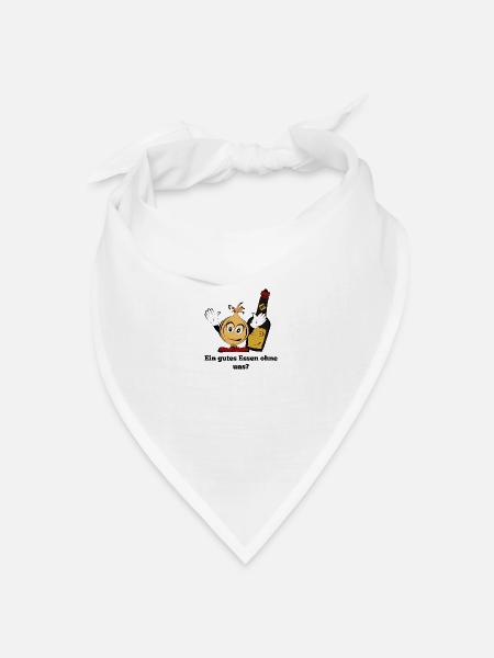 Gutes Essen - Bandana Dreieckstuch - Weiß