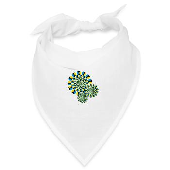 Optische Täuschung - Bandana Dreieckstuch - Weiß - Vorne