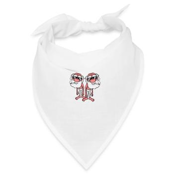 2 freunde team paar duenn cool rauchen sonnenbrill - Bandana Dreieckstuch - Weiß - Vorne