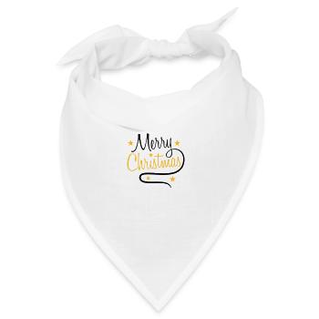 text design logo tanne sterne frohe christmas weih - Bandana Dreieckstuch - Weiß - Vorne