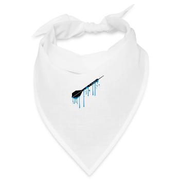 nass tropfen graffiti spray logo cool spielen dart - Bandana Dreieckstuch - Weiß - Vorne
