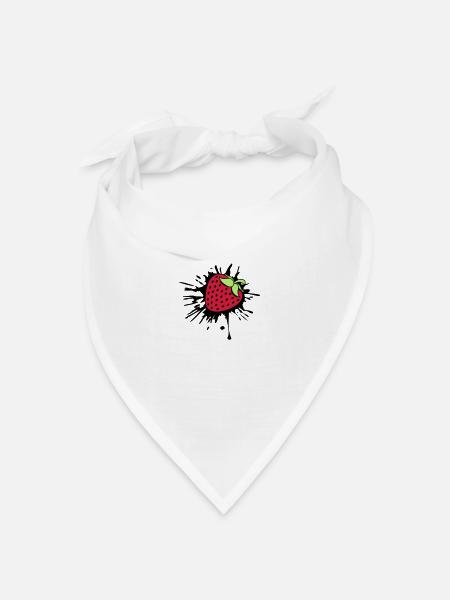 klex farbe tropfen graffiti erdbeere fruchtig leck - Bandana Dreieckstuch - Weiß