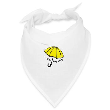 it's a long story / Regenschirm - Bandana Dreieckstuch - Weiß - Vorne