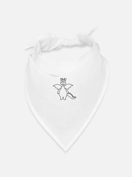 drache - Bandana Dreieckstuch - Weiß