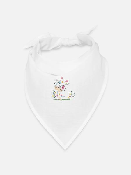 Die kleine Giraffe - Bandana Dreieckstuch - Weiß