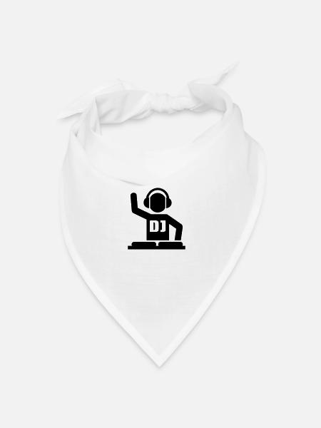 DJ - Bandana Dreieckstuch - Weiß