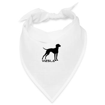 Vizsla - Bandana Dreieckstuch - Weiß - Vorne