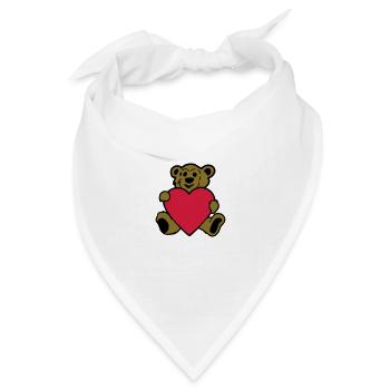 baer bär teddy teddybär - Bandana Dreieckstuch - Weiß - Vorne