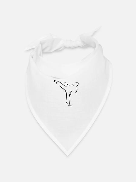 Karate - Bandana Dreieckstuch - Weiß