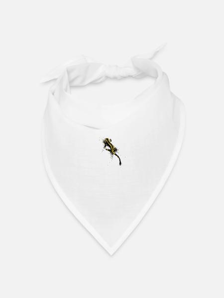 Gefleckte Salamander - Bandana Dreieckstuch - Weiß