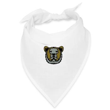 Teddybären wildes Tier Cartoon-Zeichnung - Bandana Dreieckstuch - Weiß - Vorne