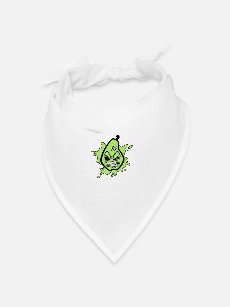 Angry pear - Bandana Dreieckstuch - Weiß