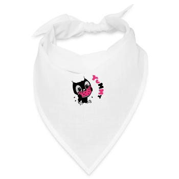 Eule yumyum - Bandana Dreieckstuch - Weiß - Vorne