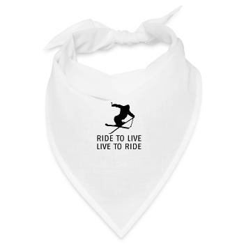 ride to live iiii - Bandana Dreieckstuch - Weiß - Vorne