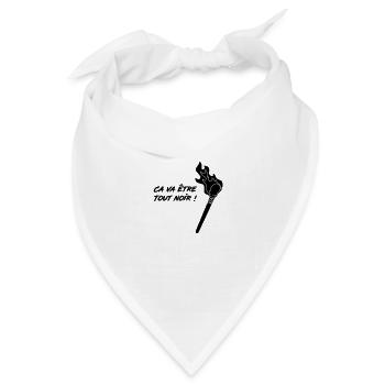 es wird alles schwarz sein - Bandana Dreieckstuch - Weiß - Vorne