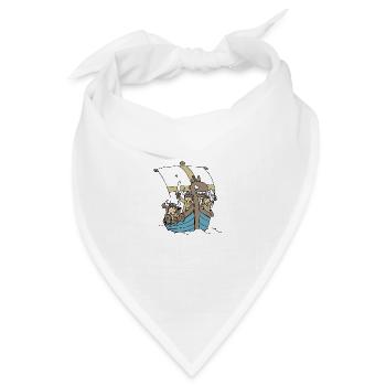 Viking Boat front - Bandana Dreieckstuch - Weiß - Vorne