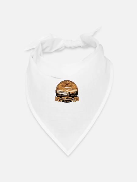 vintage us street car 02 - Bandana Dreieckstuch - Weiß