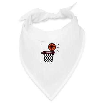 Basketball korb - Bandana Dreieckstuch - Weiß - Vorne
