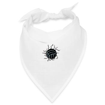 Crack Volley Impact Bodenvolleyball Wasserball - Bandana Dreieckstuch - Weiß - Vorne