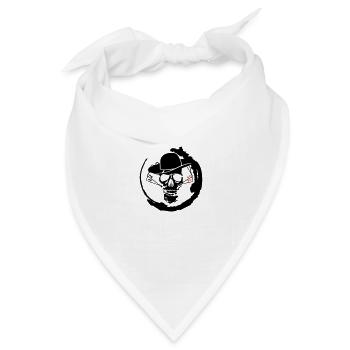 Tod Kopf Poker karte as quadrat crane - Bandana Dreieckstuch - Weiß - Vorne