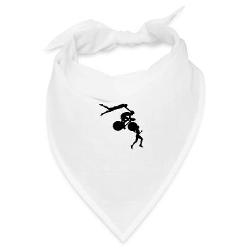 Triathlon Radfahren Velo Marathon Schwimmen - Bandana Dreieckstuch - Weiß - Vorne