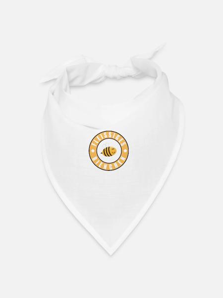 Fleissiges Bienchen - Bandana Dreieckstuch - Weiß