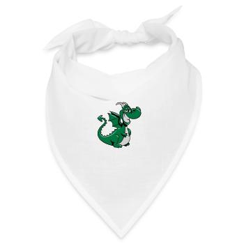 Drachen witzig süss - Bandana Dreieckstuch - Weiß - Vorne