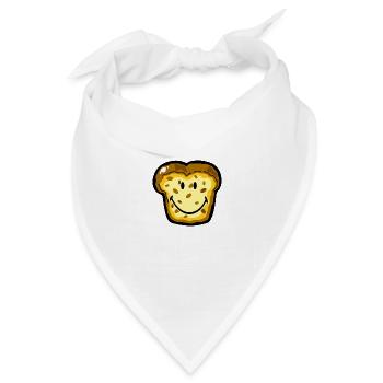 Smiley Bread - Bandana Dreieckstuch - Weiß - Vorne