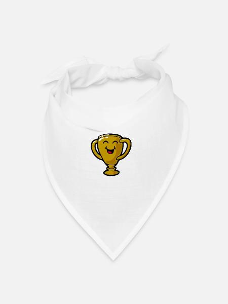 Smiley Trophy - Bandana Dreieckstuch - Weiß